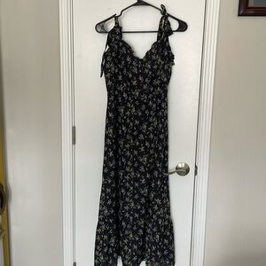XL OPT Black Floral Drees